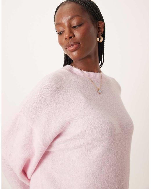 Jdy Pink Drop Shoulder Knitted Jumper