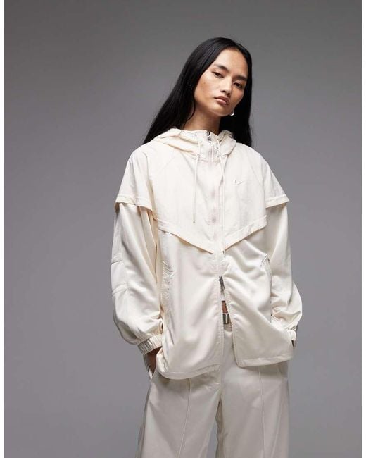 Nike Gray Oversized Woven Track Jacket