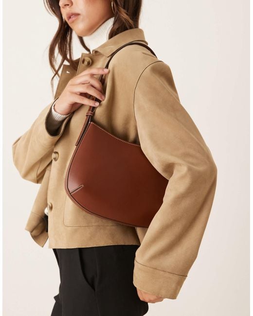 Mango Natural Faux Leather Shoulder Bag