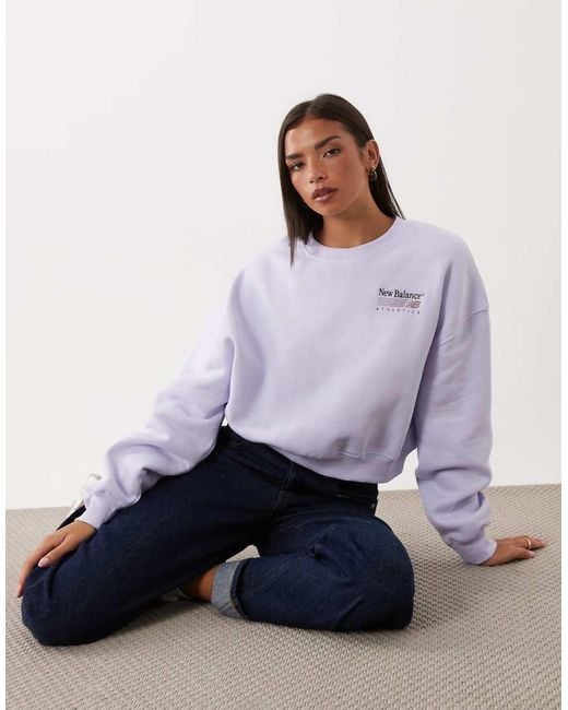 New Balance Purple Trackside Fleece Crew