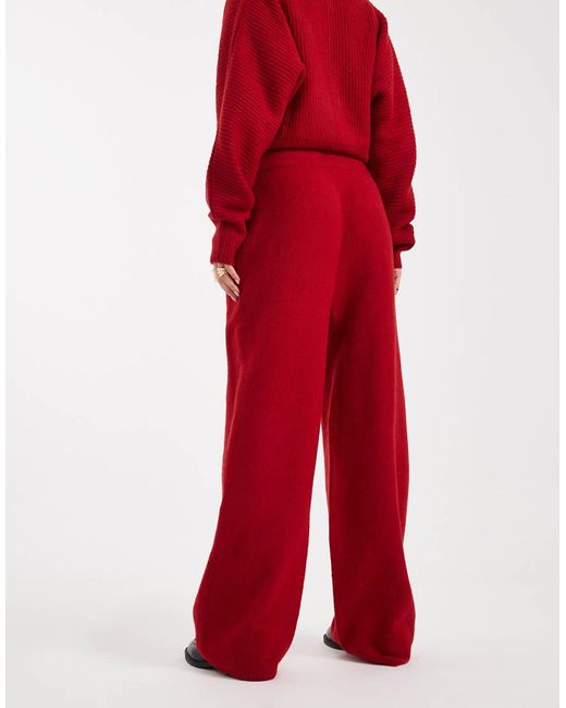Collusion Red Knitted joggers Co-ord