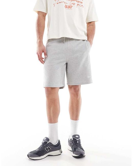 Pull&Bear White Stwd Jersey Shorts for men