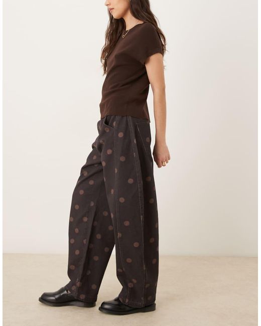 ASOS Brown Barrel Jeans