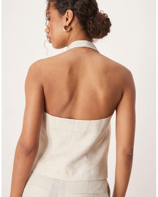 Mango Gray Linen Waistcoat Co-ord