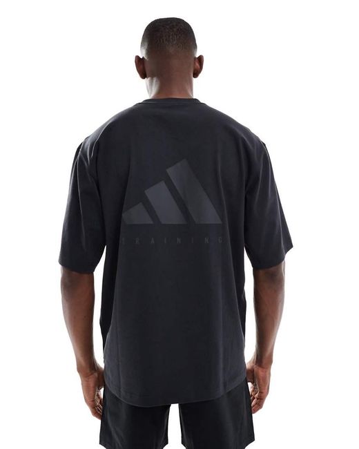 Adidas Originals Blue Adidas Training Power Oversize Tee for men