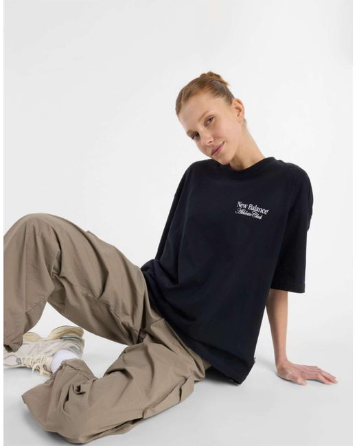 New Balance Blue – linear – oversize-t-shirt