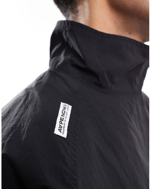 Aape By A Bathing Ape Blue Aape By A Bathing Ape Nylon Zip Up Jacket for men