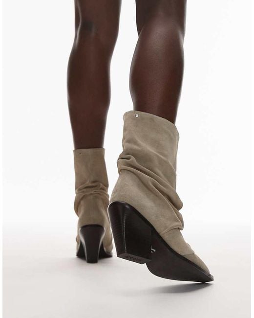 Bronx White New-Kole Sloucy Mid Ankle Boot