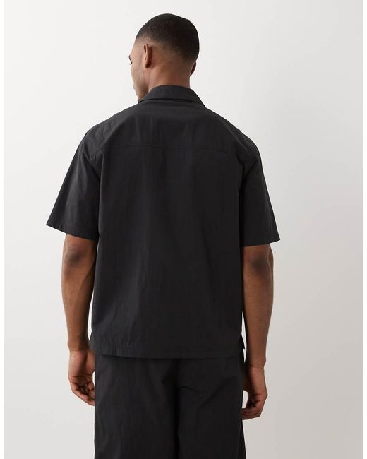 ASOS Black Co-ord Relaxed Fit Shirt for men