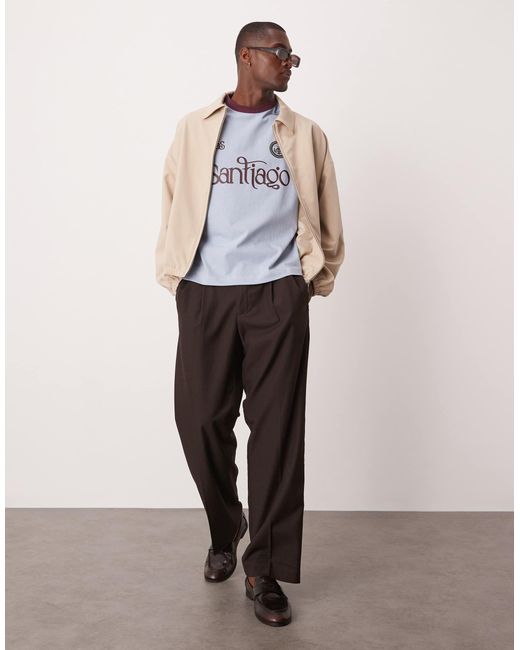 ASOS – kastiges oversize-t-shirt in Gray für Herren