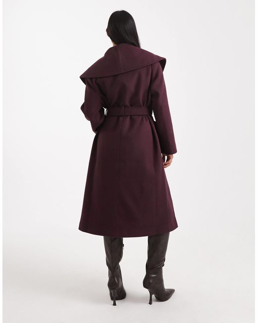 Miss Selfridge Purple Formal Wrap Coat