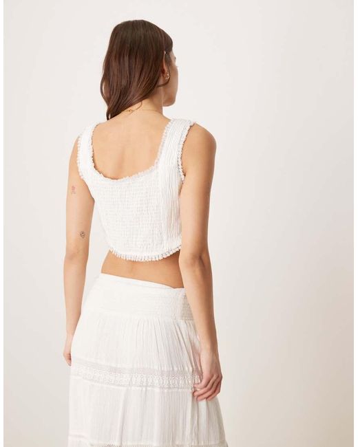 Glamorous Natural Tie-Front Top