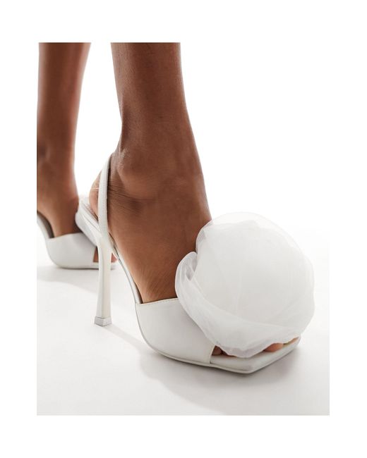 Public Desire White Bridal – aubrey – sandaletten für die braut