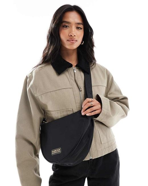 Barbour Black Qualify Sling Bag