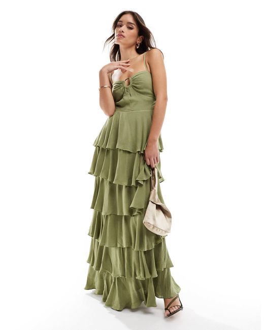 slim fit dress slacks PRETTY LAVISH Keisha Maxi Bridesmaid Dress main image 1