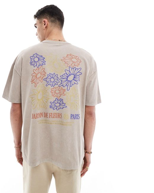 ASOS Natural Oversized Heavyweight T-shirt for men