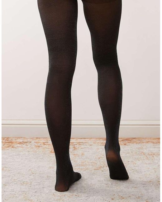 Collant Neri Opachi Con Shimmer di Pretty Polly in Black