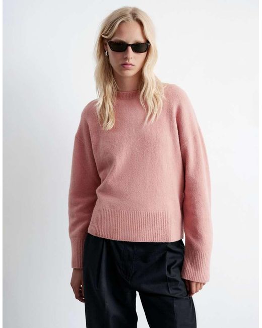 & Other Stories Pink Crew Neck Jumper