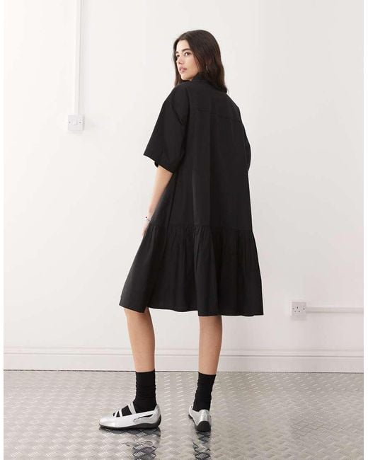 Collusion Black Shirt Dress