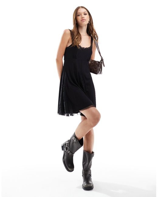 Reclaimed vintage Western Babydoll Smock Dress in Black Lyst