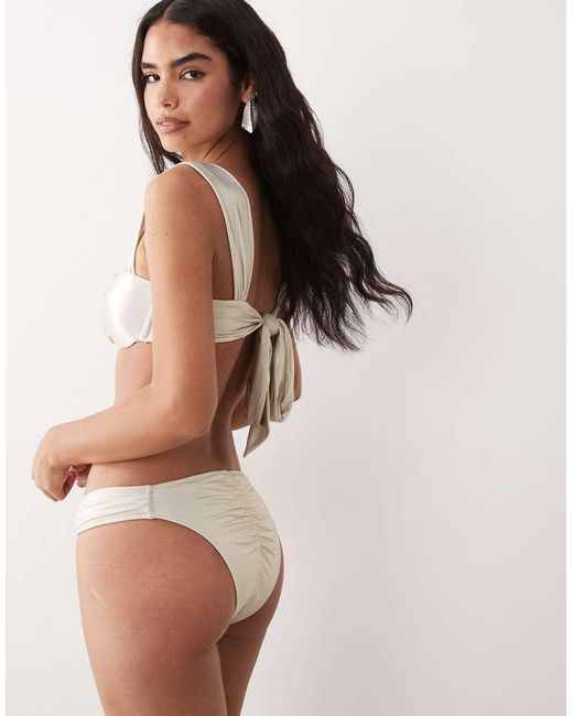 ASOS Brown Pearlescent Bikini Bottoms