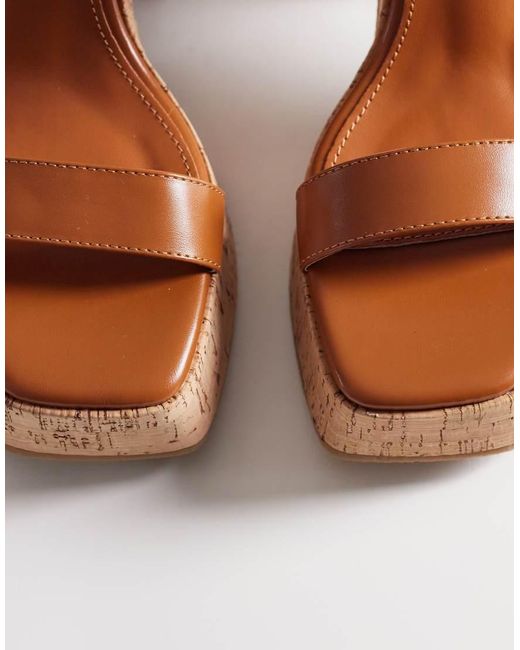 South Beach Brown Double Buckle Wedge Sandals
