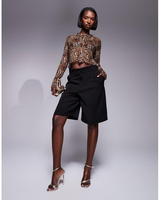River Island Black Tailored Bermuda