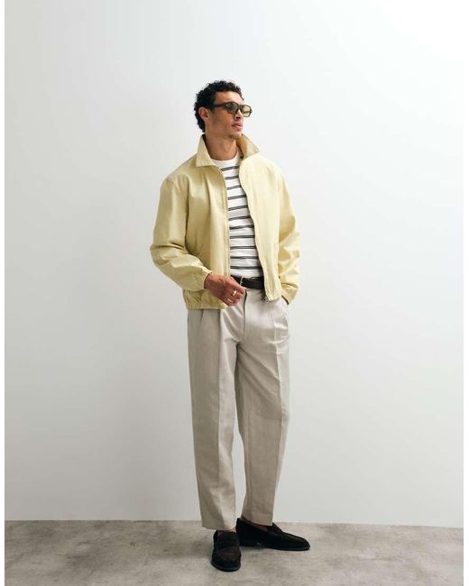 ASOS Natural Cotton Harrington Jacket for men