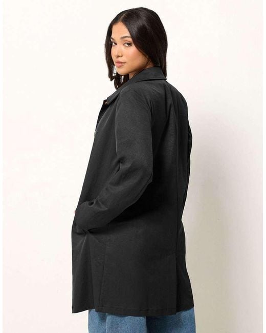 PixieGirl Blue Petite Midi Car Coat