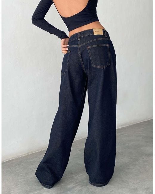 Motel Blue Roomy Extra Wide Low Rise Jeans