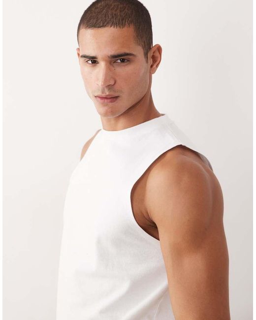 ASOS White Regular Fit Tank for men