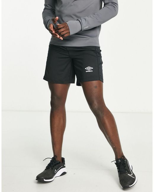 Umbro Black Fitness Mesh Panel Shorts for men