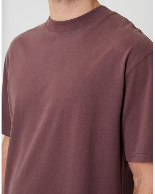 Threadbare Purple Crew Neck Relaxed Fit T-shirt for men