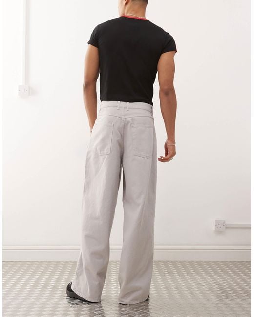 Collusion Gray Antifit Jeans for men