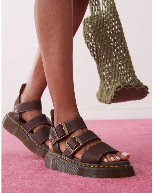 Dr. Martens Brown Dr. martens – gryphon quad – sandalen
