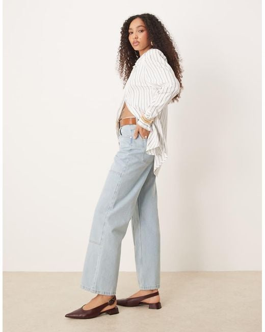 ASOS Rechte Timmermansjeans in het White