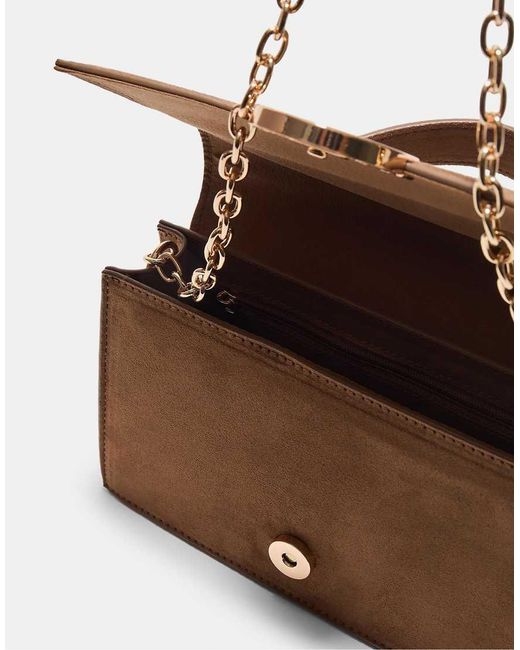 Stradivarius Brown Rigid Mini Crossbody Bag