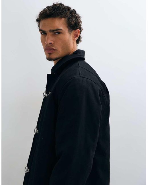 Prohibited Black Fireman Clasp Jacket for men