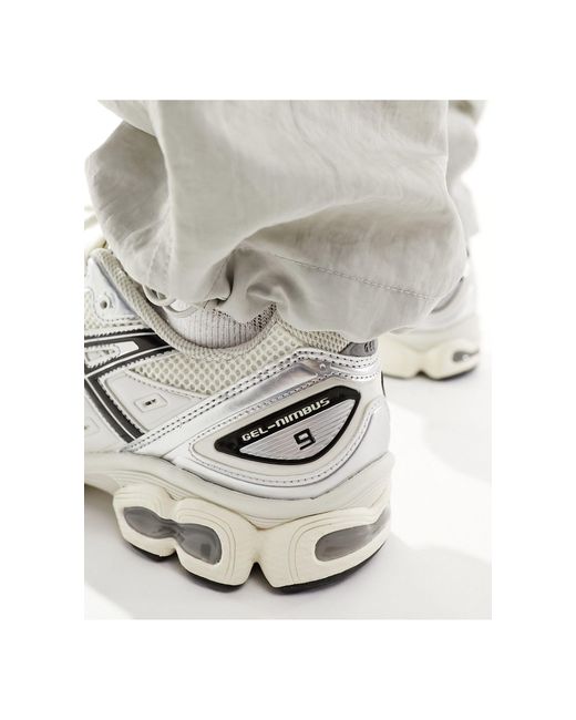 Gel-nimbus 9 - sneakers crema e nere di Asics in White da Uomo