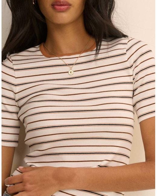 Nobody's Child Natural And Striped T-Shirt