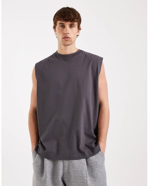 ASOS Gray Essentials Oversized Tank for men