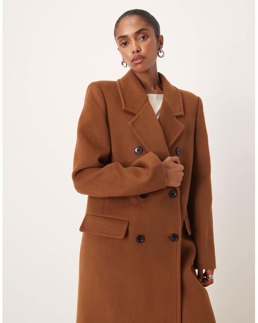 Mango Natural Wool Mix Double Breasted Tailored Jacket