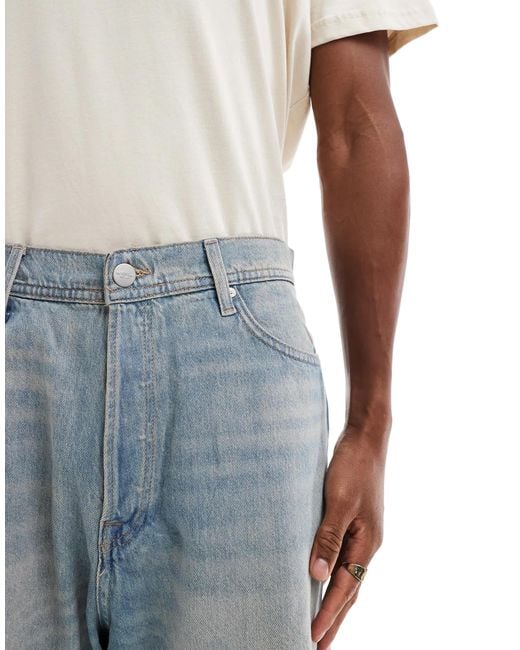 Jack & Jones Blue Ron Fit Skater Denim Shorts for men