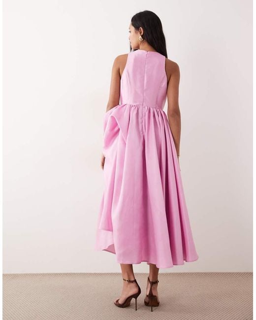 yas pleated maxi dress YAS - Bandeau Contrast Pinstripe Maxi Dress - Women - Cotton/Polyester/Spandex - XS