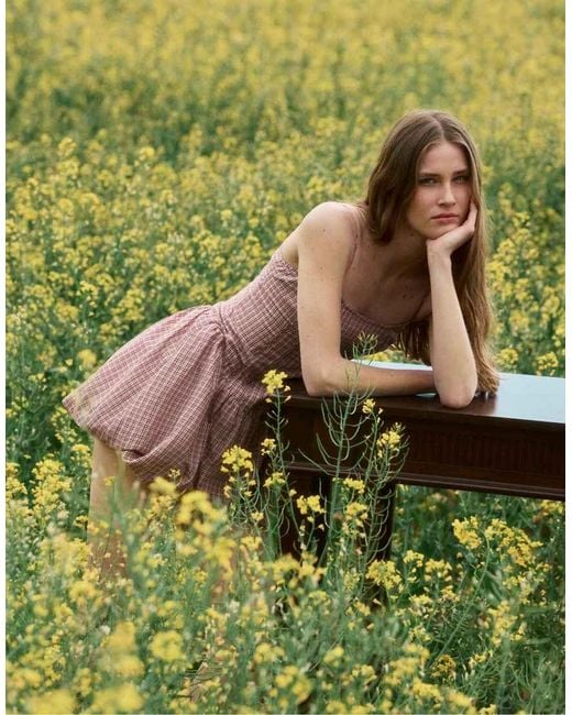 Stradivarius Green Short Strappy Balloon Dress