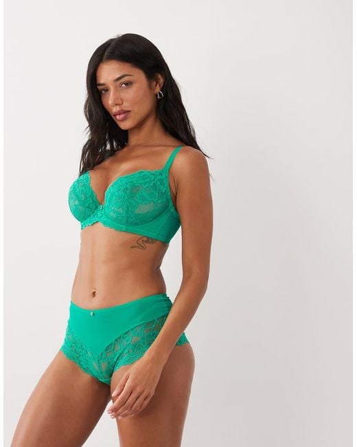 Ann Summers Green Fuller Bust Sexy Lace Non-padded Plunge Bra
