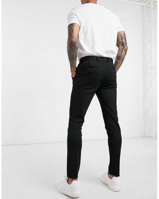 Jack & Jones Intelligence Slim Fit Jersey Pants in Black for Men | Lyst UK