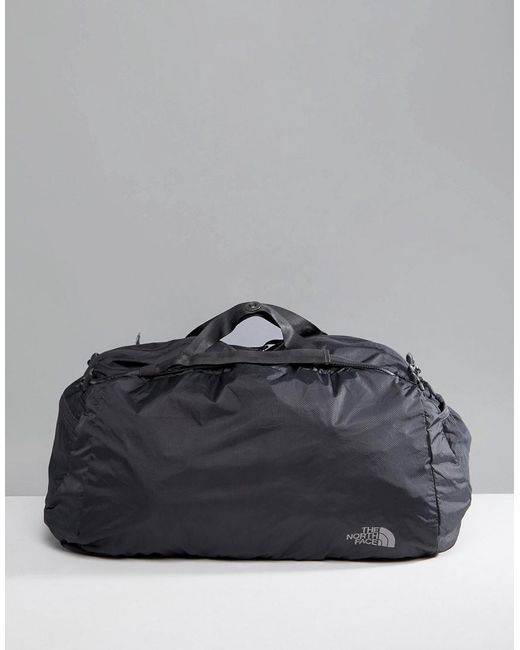 The North Face Gray Packable Flyweight Duffel Bag 32 Litres In Dark Grey for men