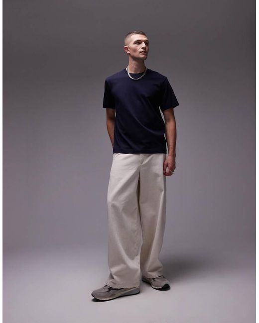 Camiseta De Tejido Grueso De Punto Liso De ARKET de hombre de color Blue