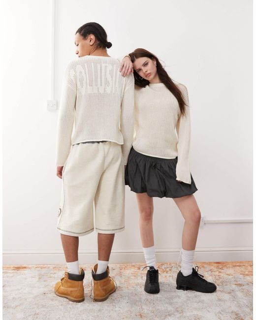 Collusion Natural Unisex – gehäkelter pullover